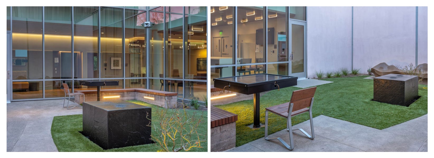 The garden at El Camino Hospital